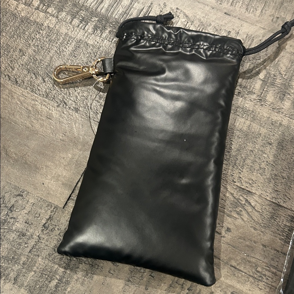 FENDI Logo Padded Nylon Sunglasses Pouch Keychain in Black - Picture 4 of 6